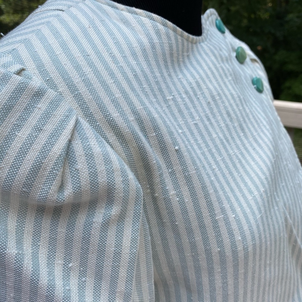 Vintage 80s Puffy Sleeve Cottagecore Victorian Top - Picture 6 of 8
